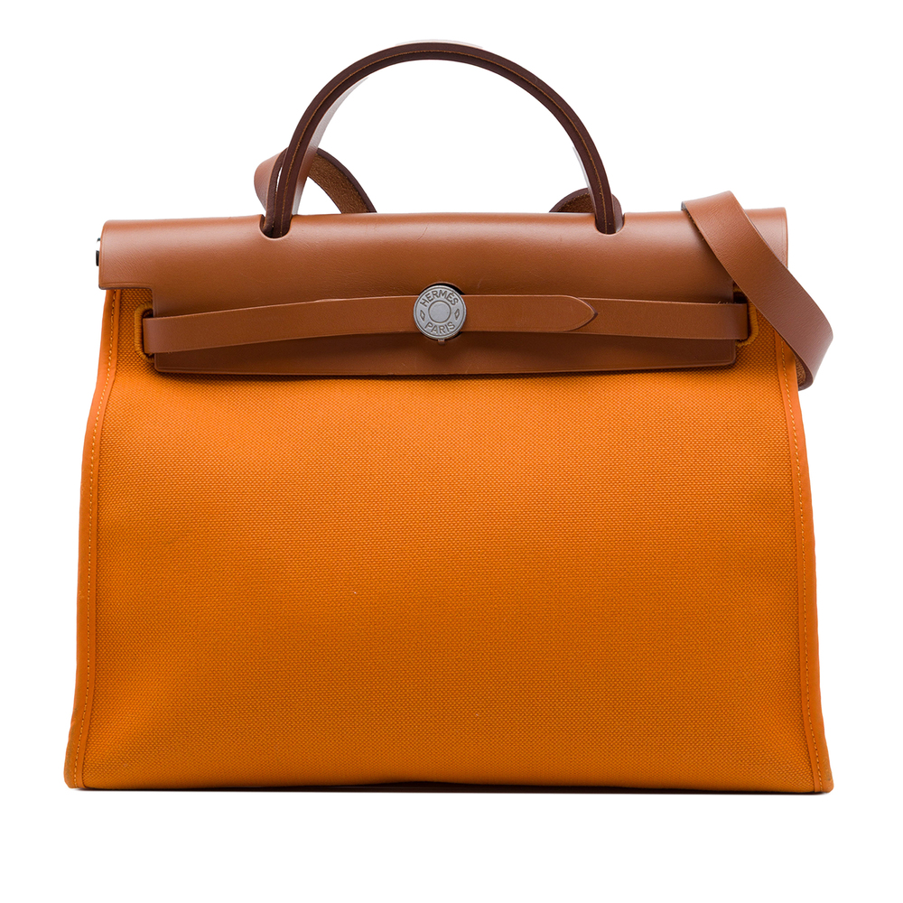 Pre-Loved Hermes Toile Herbag Zip 31